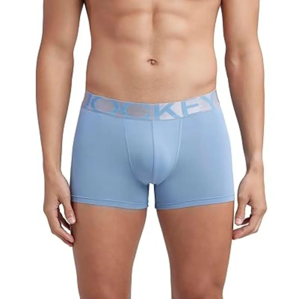 Jockey IC28 Men Tactel Microfiber Elastane Stretch Solid Trunk (Blue Shadow)