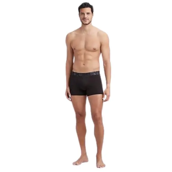 Jockey IC28 Men Tactel Microfiber Elastane Stretch Solid Trunk (Brown) - Image 3