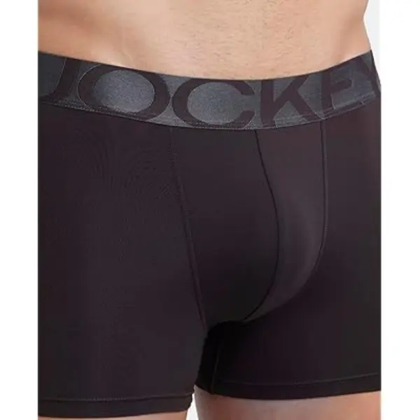 Jockey IC28 Men Tactel Microfiber Elastane Stretch Solid Trunk (Brown) - Image 2