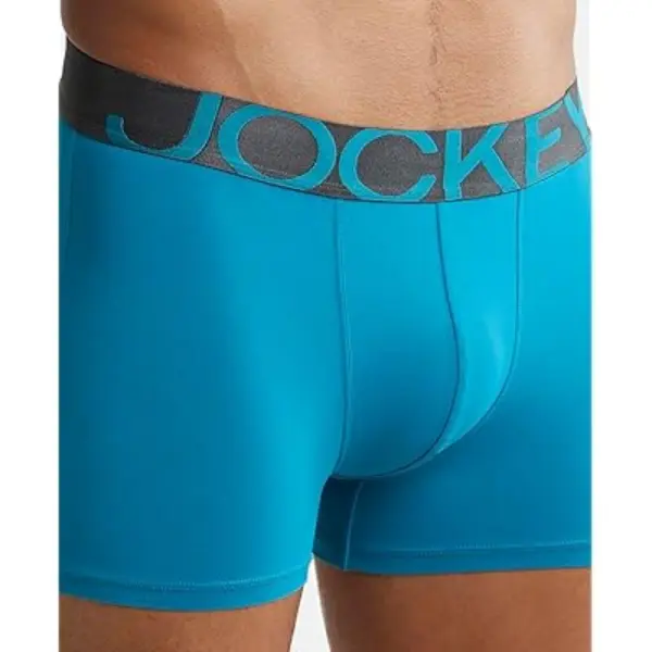 Jockey IC28 Men Tactel Microfiber Elastane Stretch Solid Trunk (Ocean Depth) - Image 5