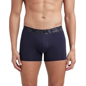 Jockey IC28 Men Tactel Microfiber Elastane Stretch Solid Trunk (True Navy)
