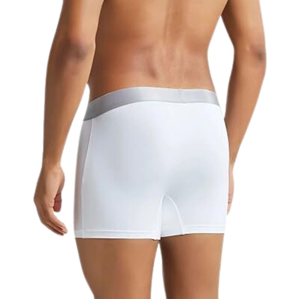 Jockey IC28 Men Tactel Microfiber Elastane Stretch Solid Trunk (White) - Image 3