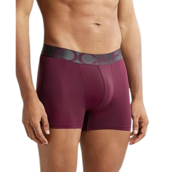 Jockey IC28 Men Tactel Microfiber Elastane Stretch Solid Trunk (Wine Tasting) - Image 5