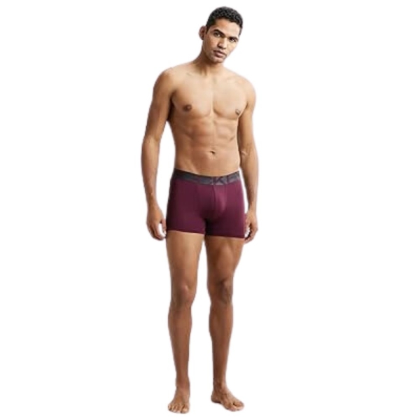 Jockey IC28 Men Tactel Microfiber Elastane Stretch Solid Trunk (Wine Tasting) - Image 3