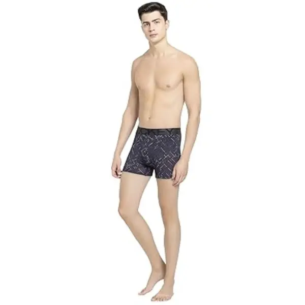 Jockey IC30 Printed Nylon Elasticated Men Trunks (Celestial Blue Printed) - Image 3