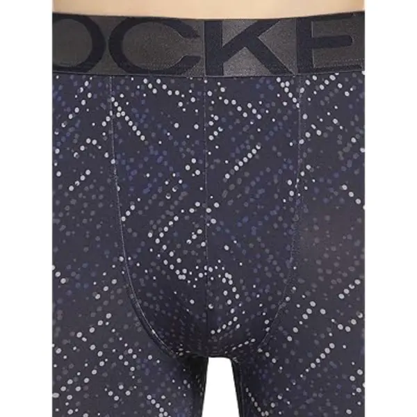 Jockey IC30 Printed Nylon Elasticated Men Trunks (Celestial Blue Printed) - Image 2