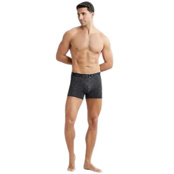 Jockey IC30 Printed Nylon Elasticated Men Trunks (Ebony Grey) - Image 4