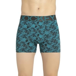 Jockey IC30 Printed Nylon Elasticated Men Trunks (Ocean Depth Print25)