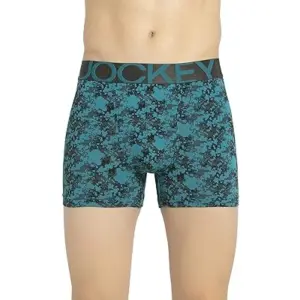 Jockey IC30 Printed Nylon Elasticated Men Trunks (Ocean Depth Print25)