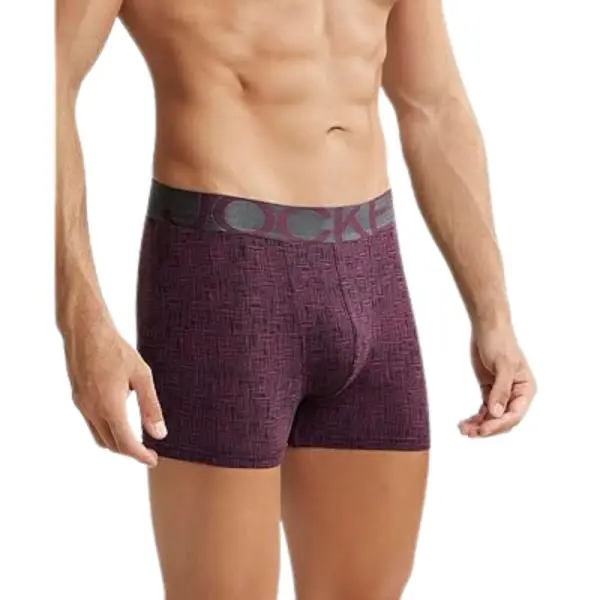 Jockey IC30 Printed Nylon Elasticated Men Trunks (Potent Purple Printed) - Image 5