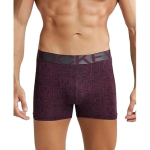Jockey IC30 Printed Nylon Elasticated Men Trunks (Potent Purple Printed)