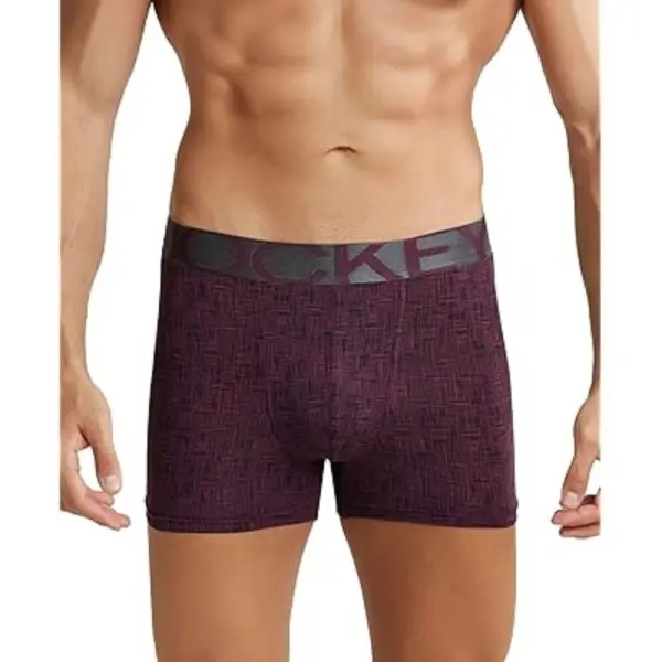 Jockey IC30 Printed Nylon Elasticated Men Trunks (Potent Purple Printed)