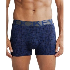 Jockey IC30 Printed Nylon Elasticated Men Trunks (Rich Royal Blue Printed)