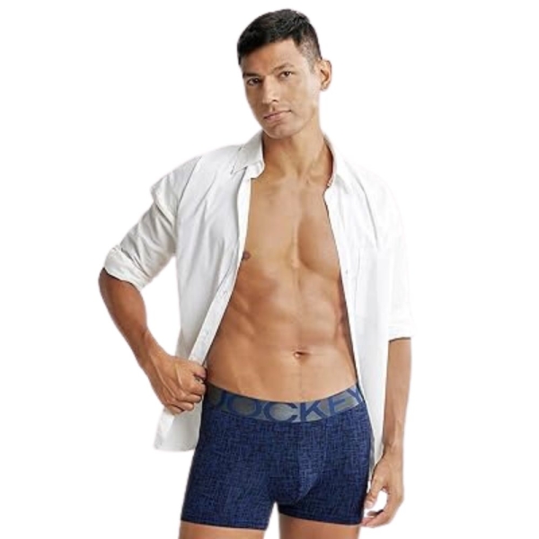Jockey IC28 Men Tactel Microfiber Elastane Stretch Solid Trunk (Royal Blue) - Image 5