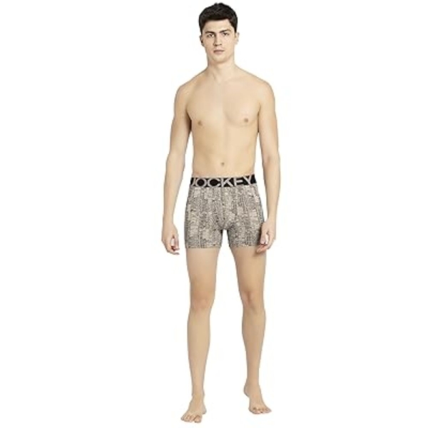 Jockey IC30 Printed Nylon Elasticated Men Trunks (String Base Print08) - Image 4