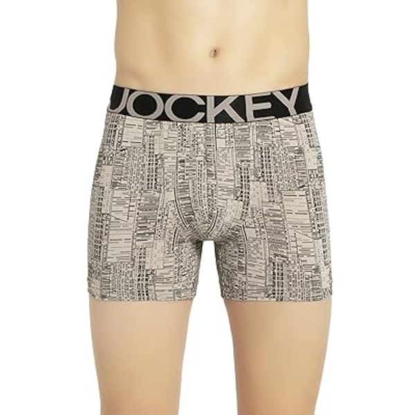 Jockey IC30 Printed Nylon Elasticated Men Trunks (String Base Print08)