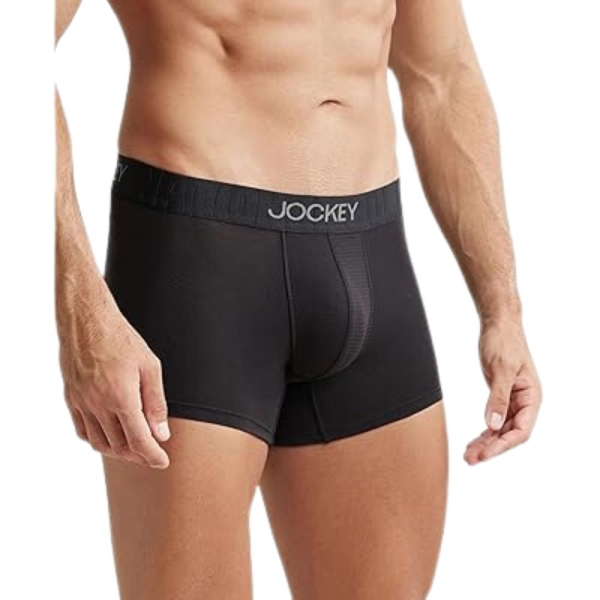 Jockey IC32 Men's Supima Cotton Elastane Stretch Solid Trunk (Black) - Image 2