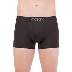 Jockey IC32 Men's Supima Cotton Elastane Stretch Solid Trunk (Brown)