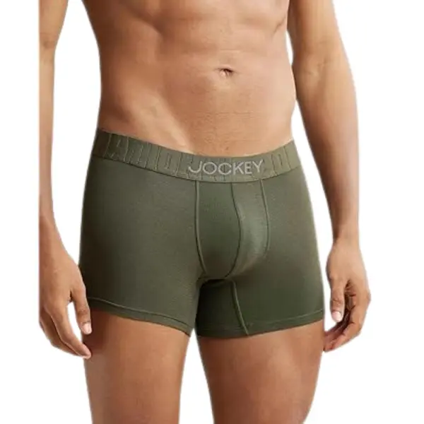 Jockey IC32 Men's Supima Cotton Elastane Stretch Solid Trunk (Forest Night) - Image 5