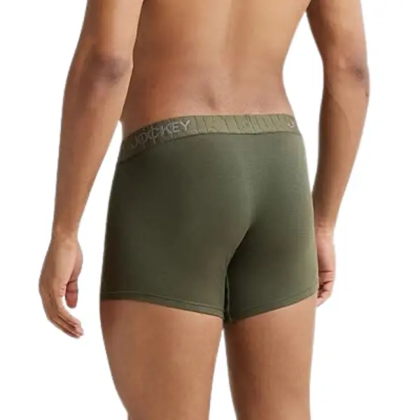 Jockey IC32 Men's Supima Cotton Elastane Stretch Solid Trunk (Forest Night) - Image 4
