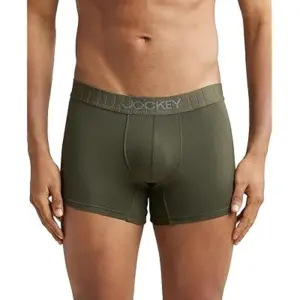 Jockey IC32 Men's Supima Cotton Elastane Stretch Solid Trunk (Forest Night)