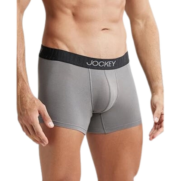 Jockey IC32 Men's Supima Cotton Elastane Stretch Solid Trunk (Gunmental) - Image 5