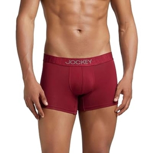 Jockey IC32 Men's Supima Cotton Elastane Stretch Solid Trunk (Red Pepper)