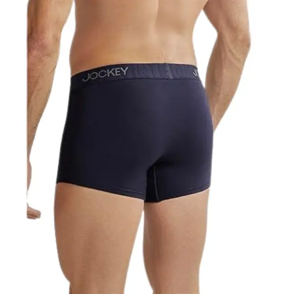 Jockey IC32 Men's Supima Cotton Elastane Stretch Solid Trunk (True Navy) - Image 3