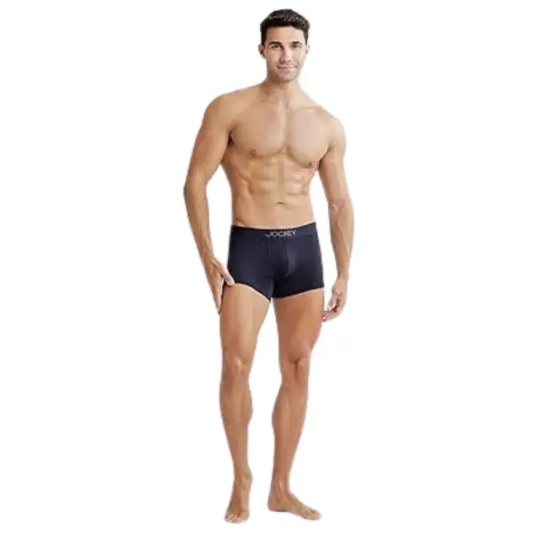 Jockey IC32 Men's Supima Cotton Elastane Stretch Solid Trunk (True Navy) - Image 4
