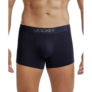 Jockey IC32 Men's Supima Cotton Elastane Stretch Solid Trunk (True Navy)