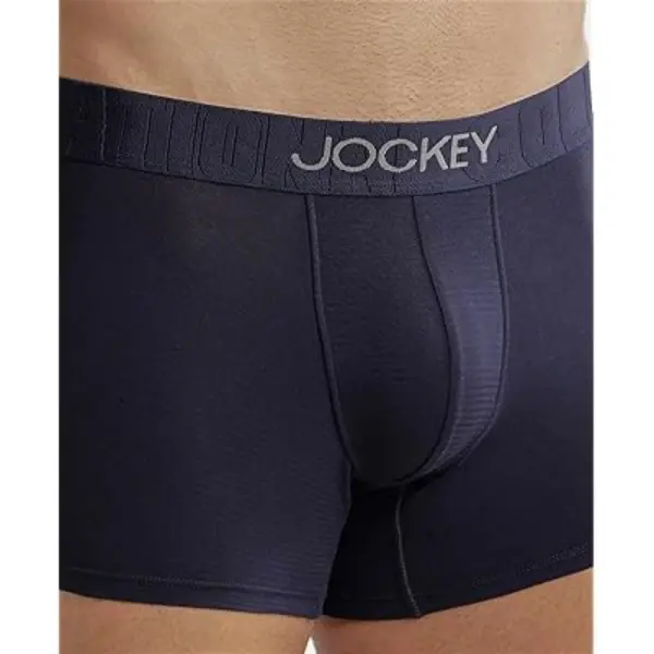 Jockey IC32 Men's Supima Cotton Elastane Stretch Solid Trunk (True Navy) - Image 5