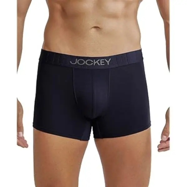 Jockey IC32 Men's Supima Cotton Elastane Stretch Solid Trunk (True Navy)