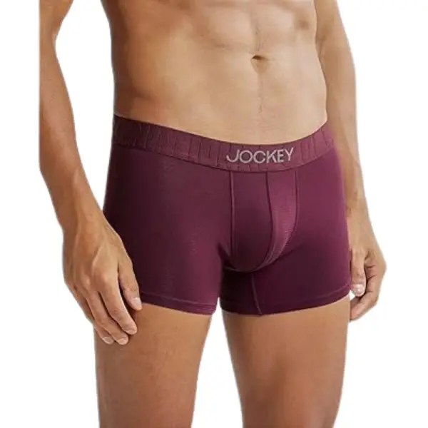 Jockey IC32 Men's Supima Cotton Elastane Stretch Solid Trunk (Wine Tasting) - Image 5