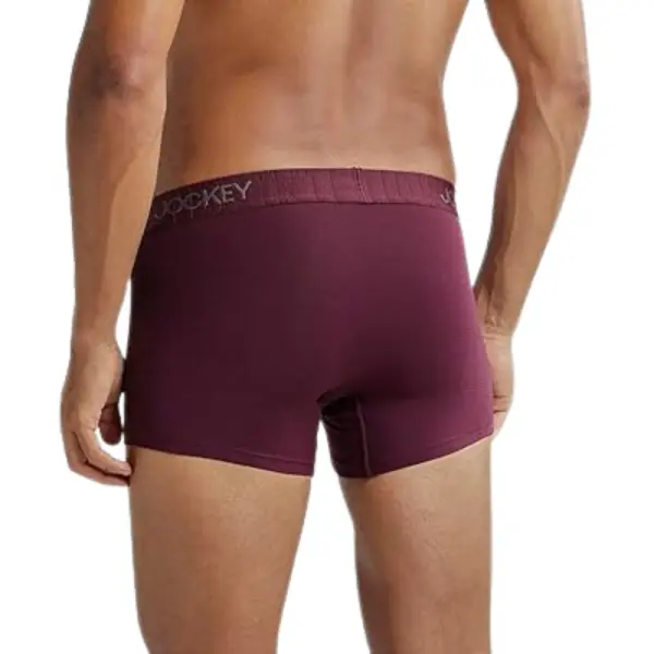 Jockey IC32 Men's Supima Cotton Elastane Stretch Solid Trunk (Wine Tasting) - Image 4