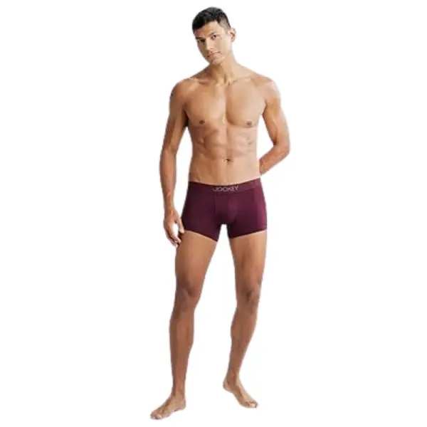 Jockey IC32 Men's Supima Cotton Elastane Stretch Solid Trunk (Wine Tasting) - Image 3
