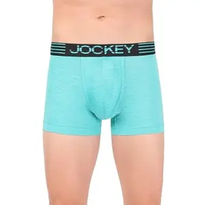 Jockey MM05 Men's Microfiber Mesh Elastane Stretch Sport Trunk (Caribbean Turquoise)