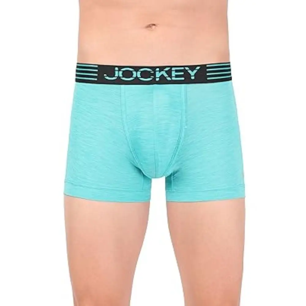 Jockey MM05 Men's Microfiber Mesh Elastane Stretch Sport Trunk (Caribbean Turquoise)
