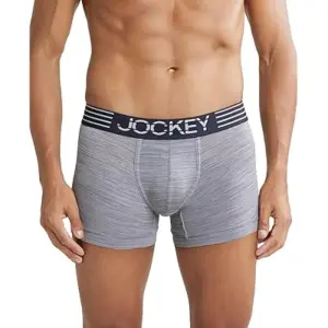 Jockey MM05 Men's Microfiber Mesh Elastane Stretch Sport Trunk (Mid Grey)