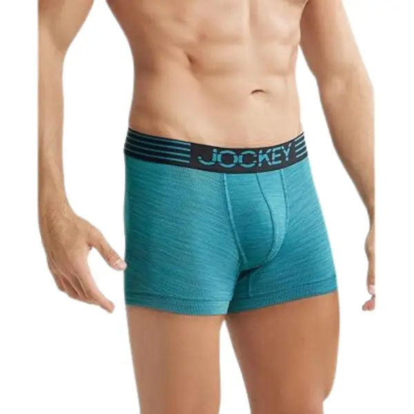 Jockey MM05 Men's Microfiber Mesh Elastane Stretch Sport Trunk (Ocean Depth) - Image 4
