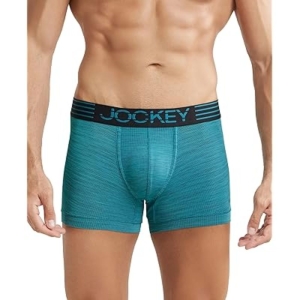 Jockey MM05 Men's Microfiber Mesh Elastane Stretch Sport Trunk (Ocean Depth)