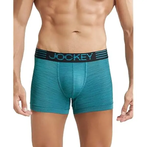 Jockey MM05 Men's Microfiber Mesh Elastane Stretch Sport Trunk (Ocean Depth)