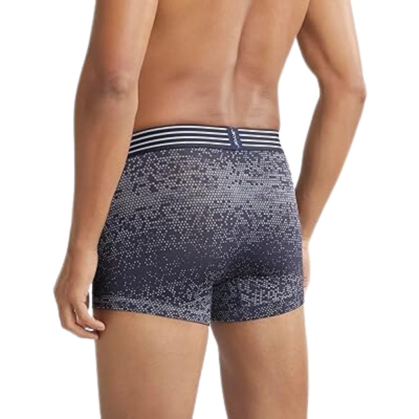 Jockey MM08 Men's Microfiber Mesh Elastane Stretch Printed Trunk (True Navy) - Image 3