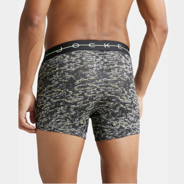 Jockey NY02 Super Combed Cotton Elastane Printed Trunk (White) - Image 4