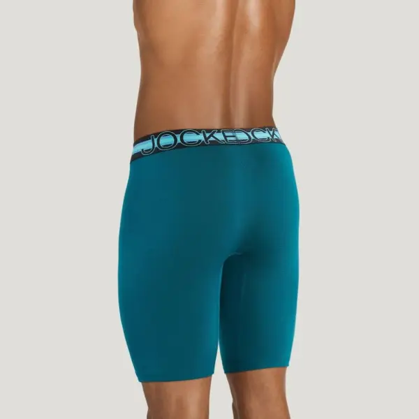 Jockey Sport Stability Pouch Microfiber 11" Quad Short (Deep Lagoon) - Image 2