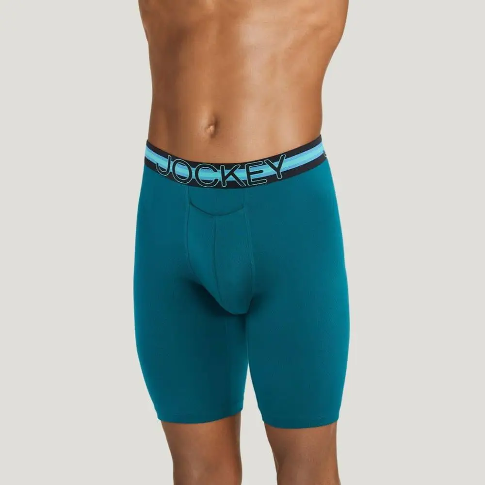 Jockey Sport Stability Pouch Microfiber 11" Quad Short (Deep Lagoon)