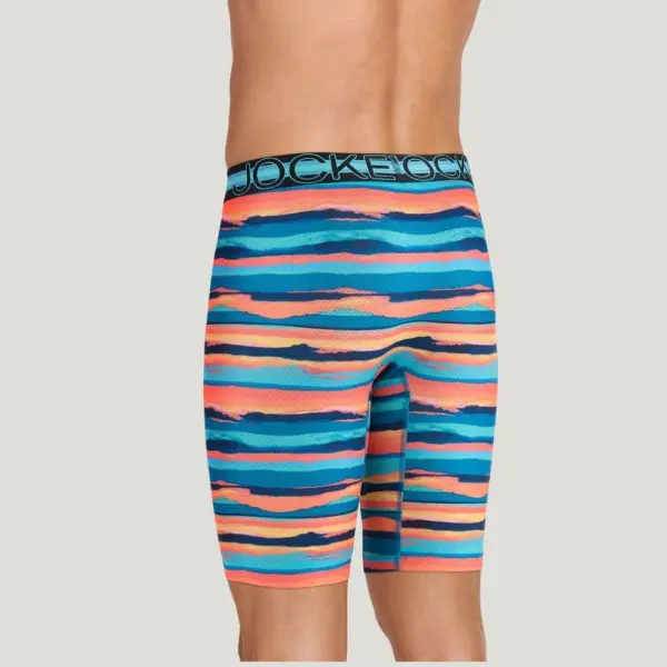 Jockey Sport Stability Pouch Microfiber 11" Quad Short (Sunshine Horizon Stripe) - Image 2