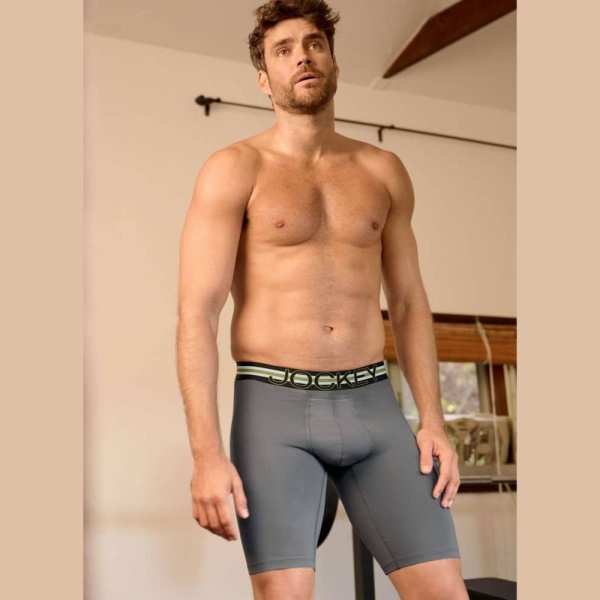 Jockey Sport Stability Pouch Microfiber 11" Quad Short (Vulcan) - Image 2
