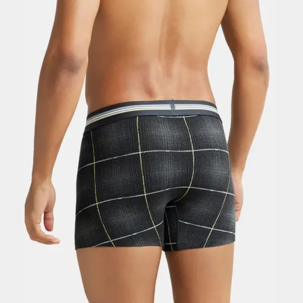 Jockey (UI21) Pack of 2 Super Combed Cotton Elastane Stretch Printed Trunk (Black Print) - Image 2