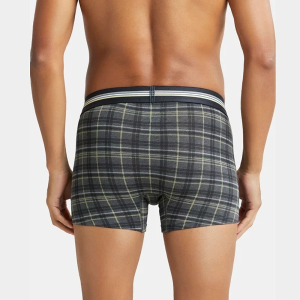Jockey (UI21) Pack of 2 Super Combed Cotton Elastane Stretch Printed Trunk (Charcoal Melange Print) - Image 2