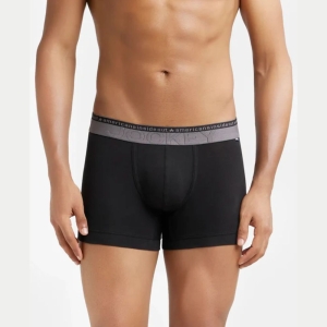 Jockey US20 Super Combed Cotton Elastane Stretch Solid Trunk (Black)